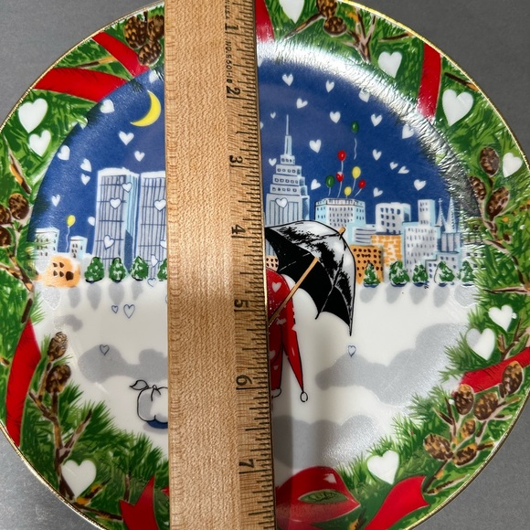 Christmas Plate - RARE Ziggy in Santa Suit In Front of Twin Towers - Picture 7 of 10